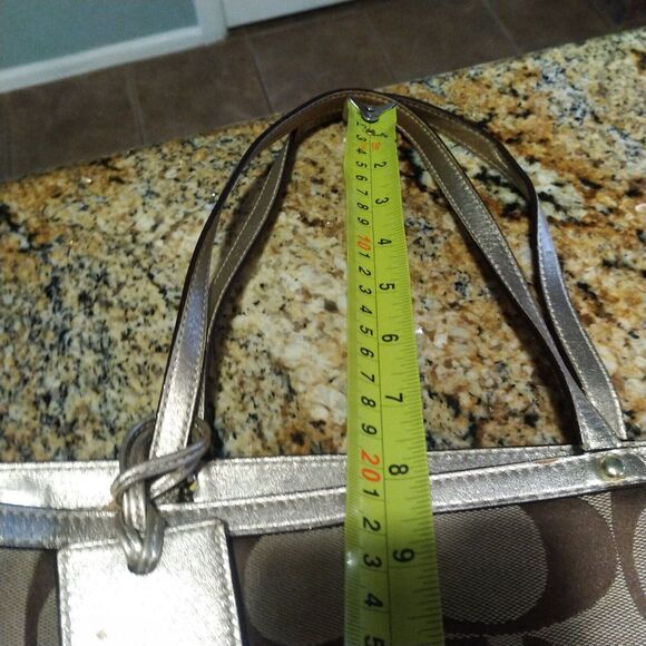 Signature Coach Tote Bag Satchel Brown Handbag No J0668-10124 - Picture 10 of 14